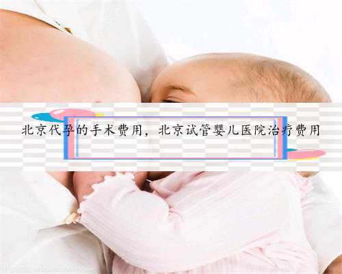 北京代孕的手术费用，北京试管婴儿医院治疗费用